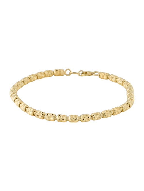 Bracelet 14K Textured Link Bracelet