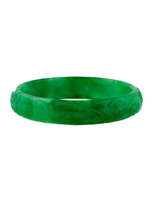 Bracelet Carved Dyed Jadeite Bangle Bracelet