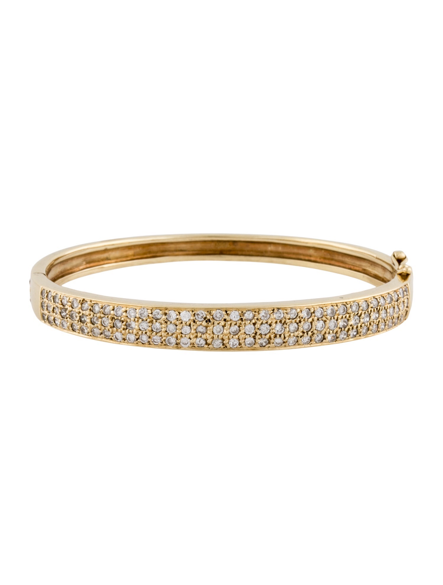 Bracelet 14K 1.73ctw Diamond Pavé Hinged Bangle