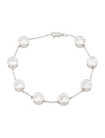 Bracelet Platinum 7.32ctw Lab-Grown Diamond Station Bracelet