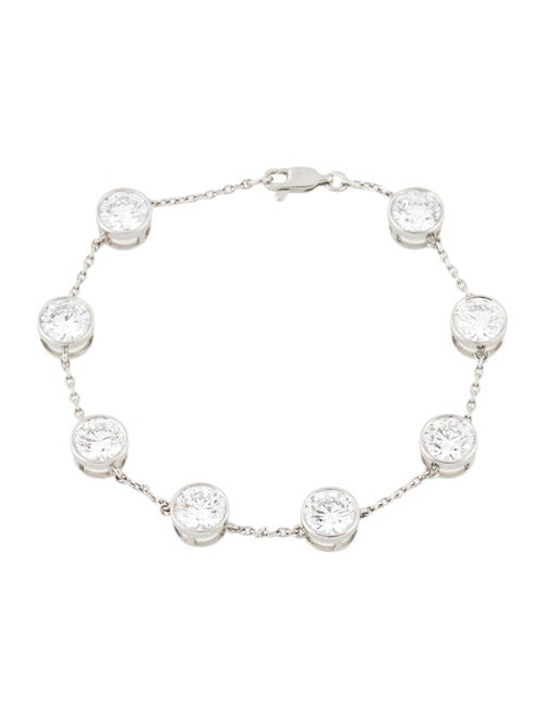 Bracelet Platinum 7.32ctw Lab-Grown Diamond Station Bracelet