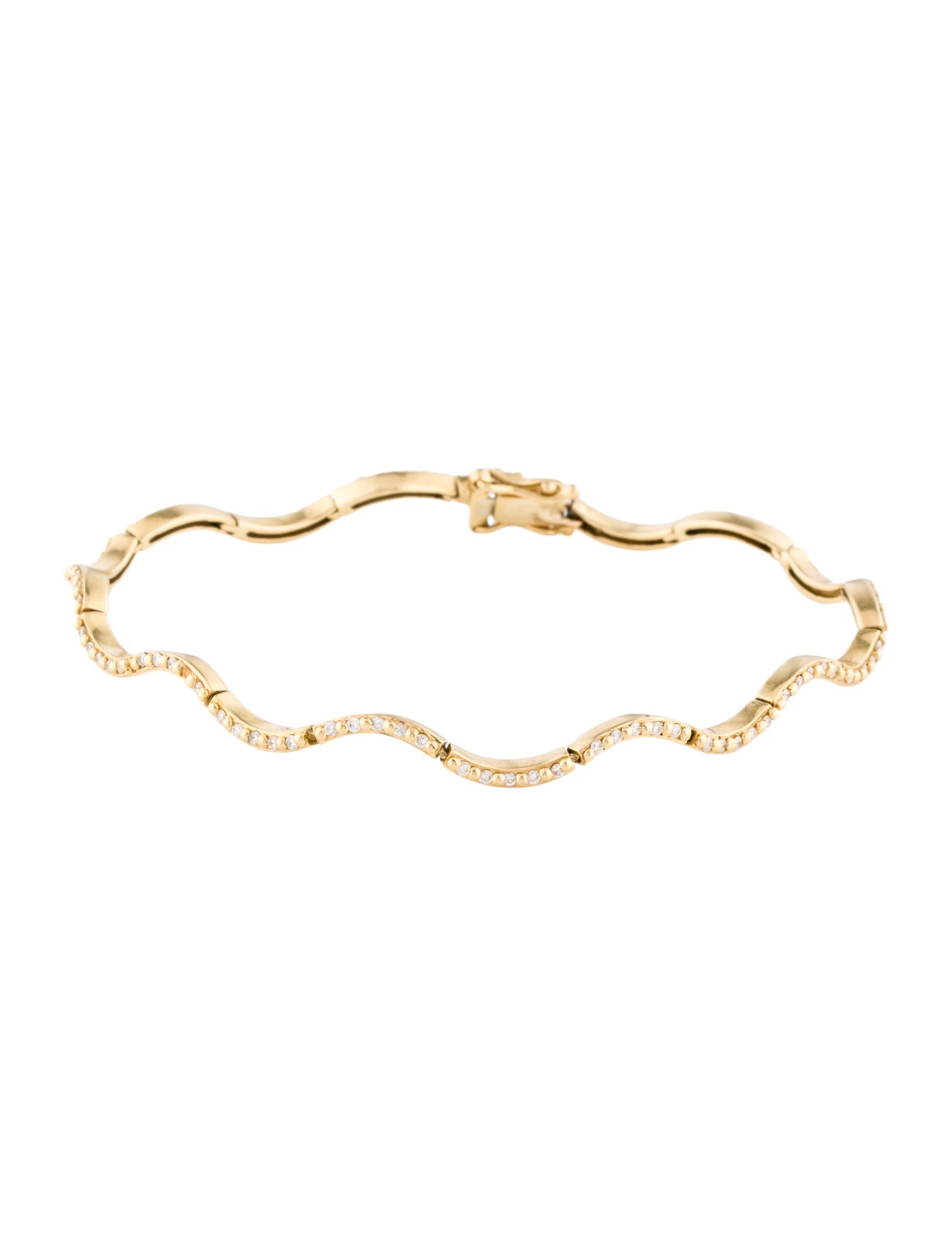 Bracelet 18K Diamond Wave Link