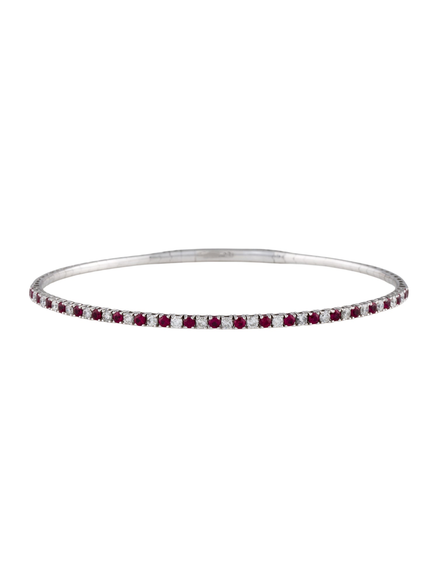 Bracelet 14K Ruby & Diamond Bangle