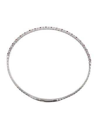 Bracelet 14K Ruby & Diamond Bangle Bracelet
