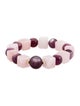 Bracelet 14K Dyed Muscovite & Rose Quartz Bead Strand Bracelet