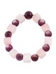 Bracelet 14K Dyed Muscovite & Rose Quartz Bead Strand Bracelet