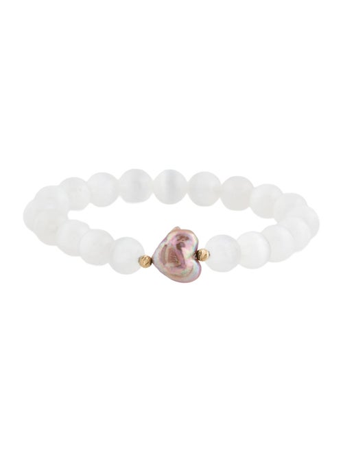 Bracelet 14K Pearl & Selenite Bead Bracelet