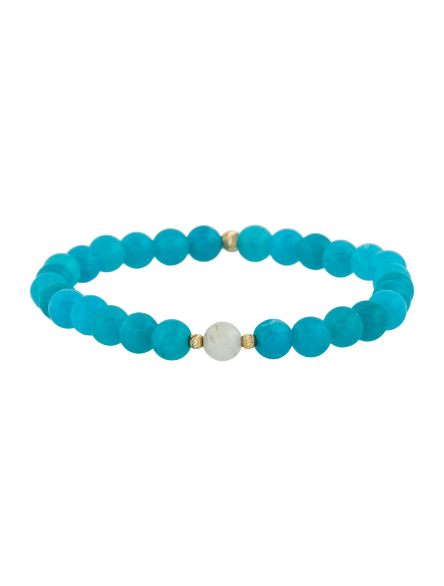 Bracelet 14K Dyed Quartzite Bead