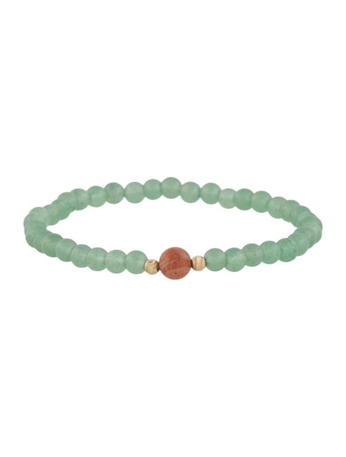 Bracelet 14K Quartzite & Sunstone Bead Bracelet