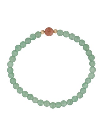 Bracelet 14K Quartzite & Sunstone Bead Bracelet