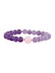 Bracelet 14K Amethyst & Dyed Quartzite Bead Bracelet