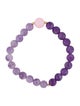 Bracelet 14K Amethyst & Dyed Quartzite Bead Bracelet
