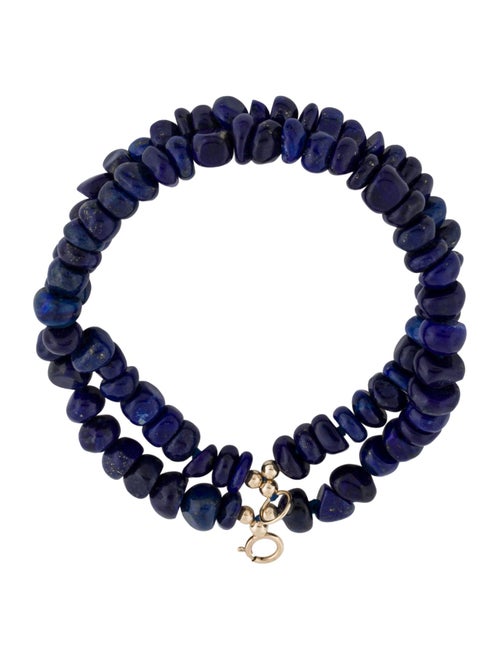 Bracelet 14K Lapis Lazuli Double Strand Bead Bracelet
