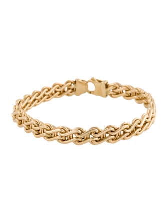 Bracelet 14K Woven Chain Link Bracelet
