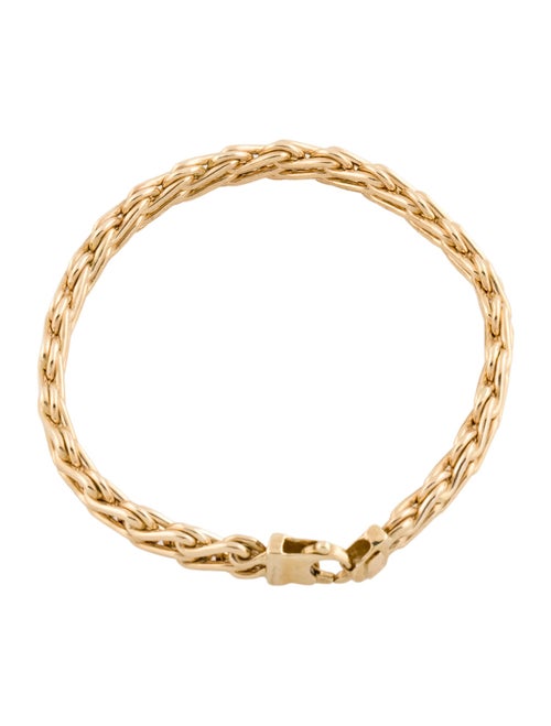 Bracelet 14K Woven Chain Link Bracelet