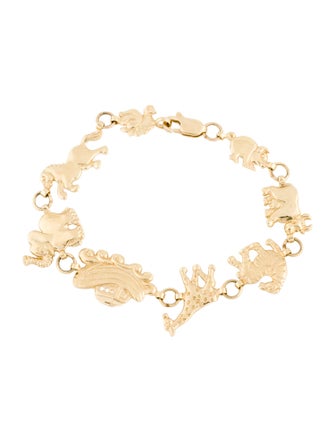 Bracelet 14K Noah's Ark Link Bracelet