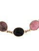 Bracelet 14K Multistone Scarab Station Bracelet