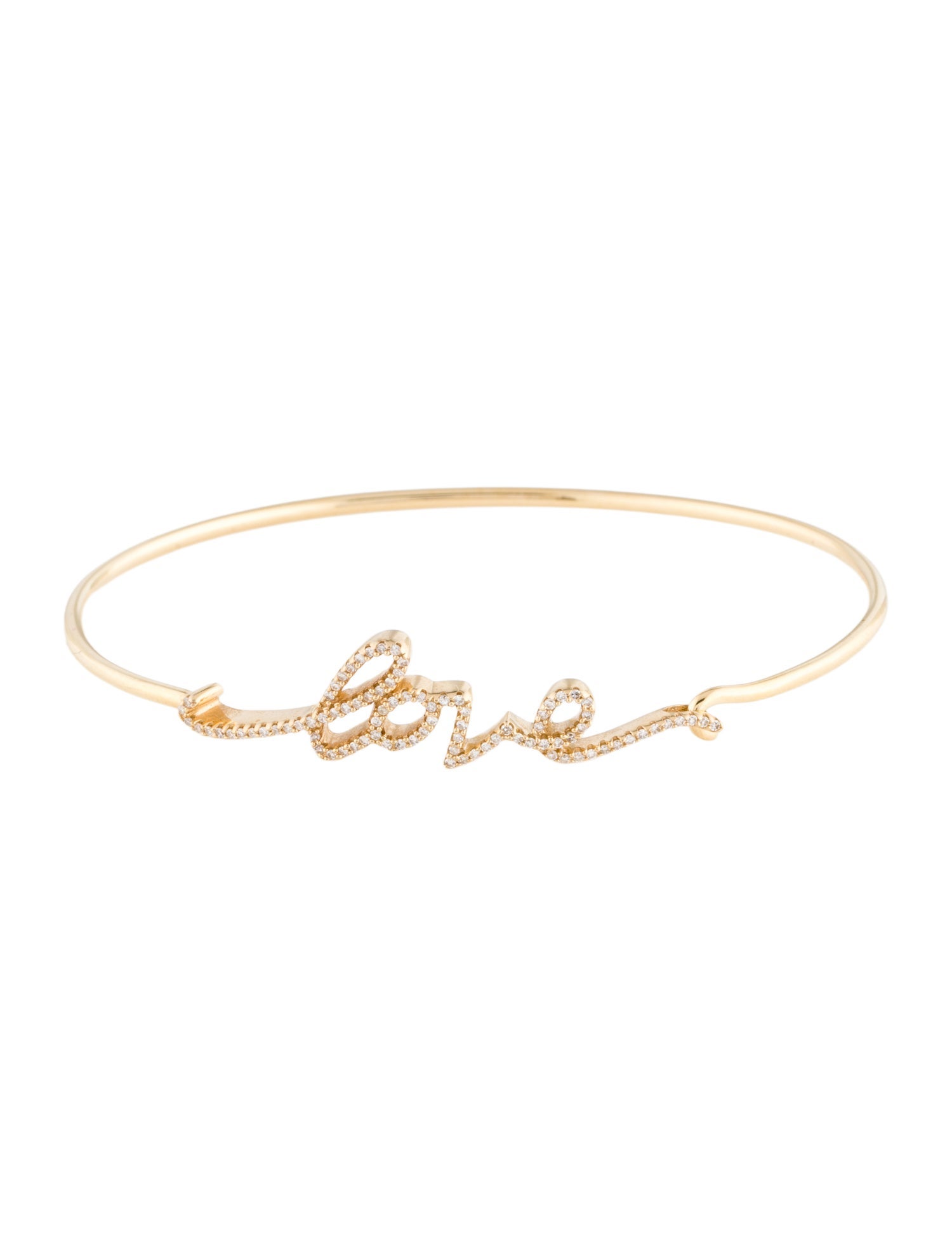 Bracelet 14K Diamond ' Love ' Bangle