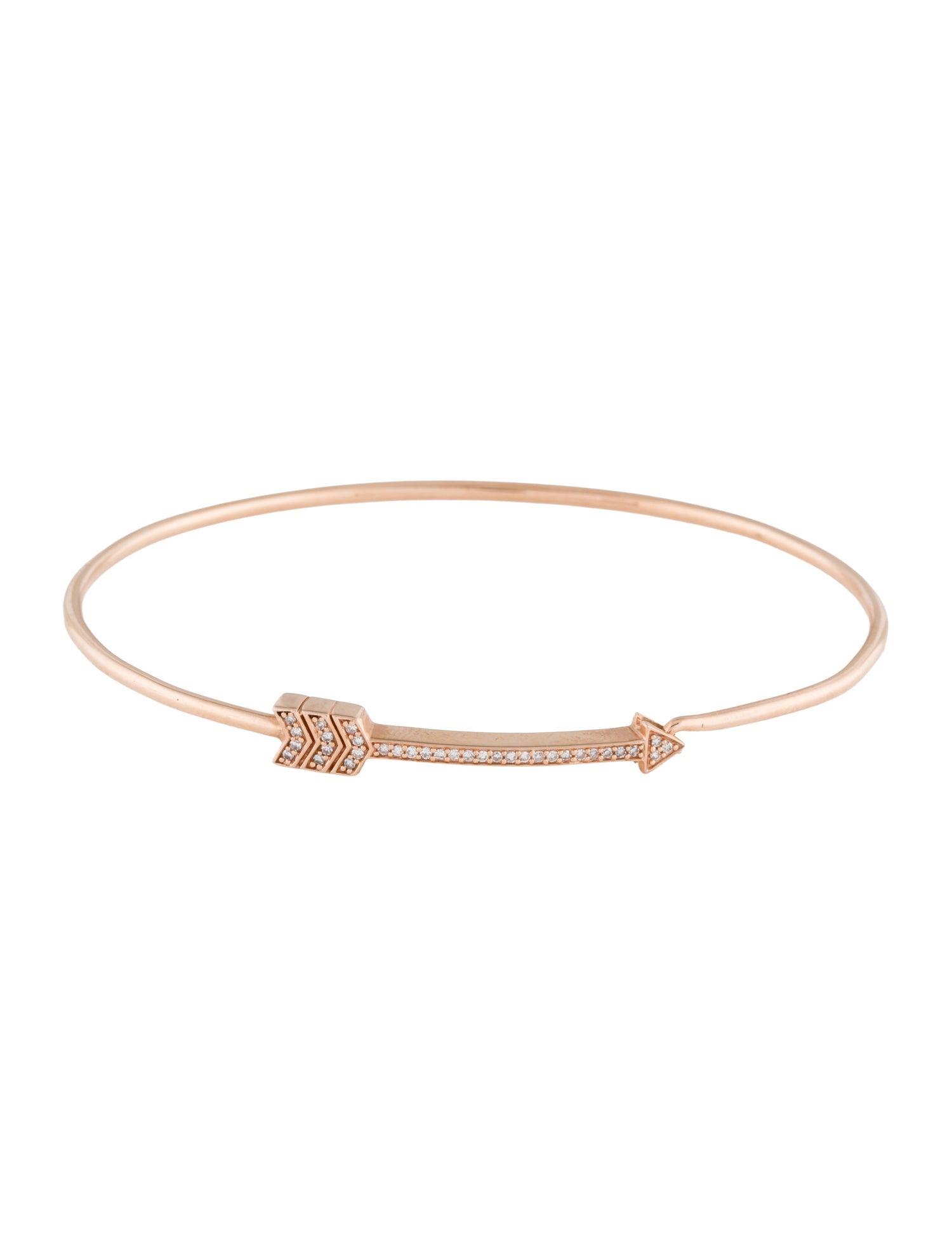 Bracelet 14K Diamond Arrow Bangle