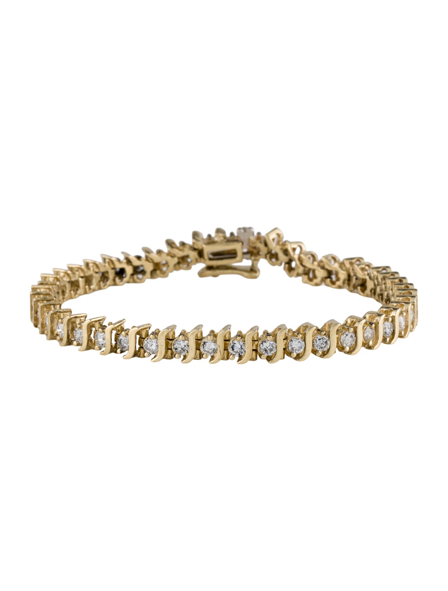 Bracelet 14K 3.08ctw Diamond Tennis