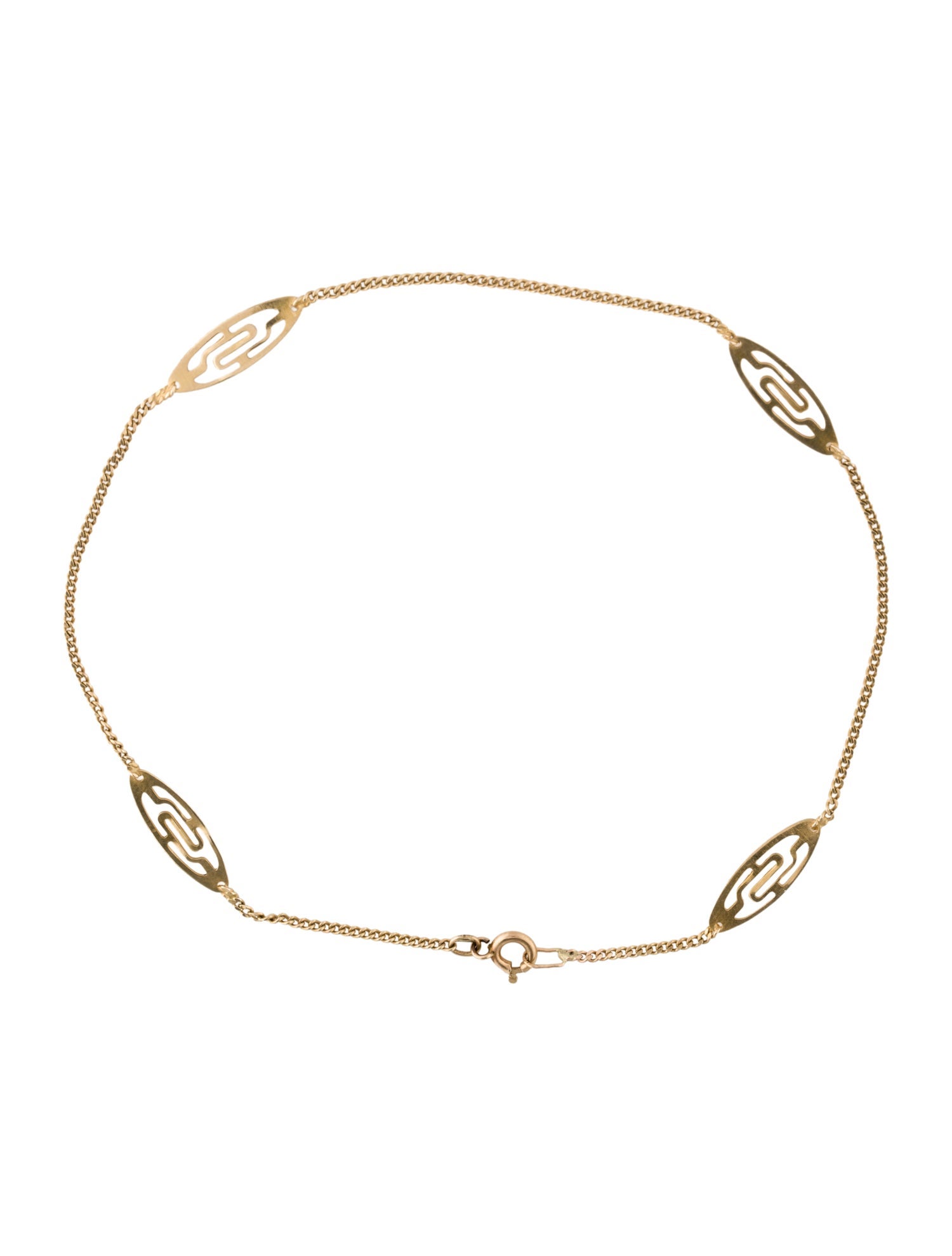 Bracelet 14K Oval Station