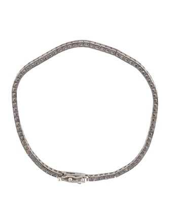 Bracelet 18K 1.10ctw Diamond & Sapphire Tennis Bracelet