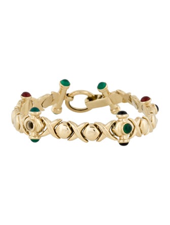 Bracelet 14K Multistone Link Bracelet