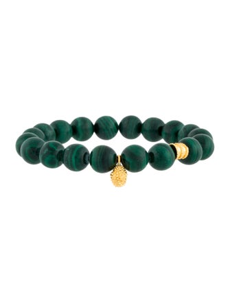 Bracelet 22K Malachite Bead Bracelet