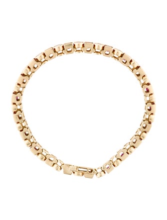 Bracelet 14K 4.20ctw Ruby & Diamond Link Bracelet