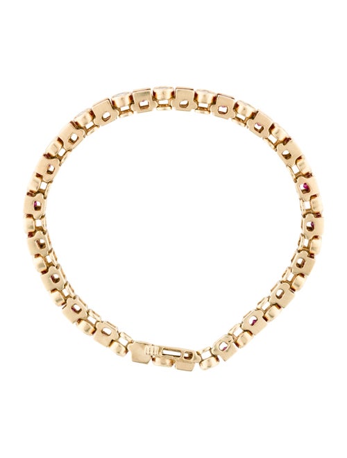 Bracelet 14K 4.20ctw Ruby & Diamond Link Bracelet