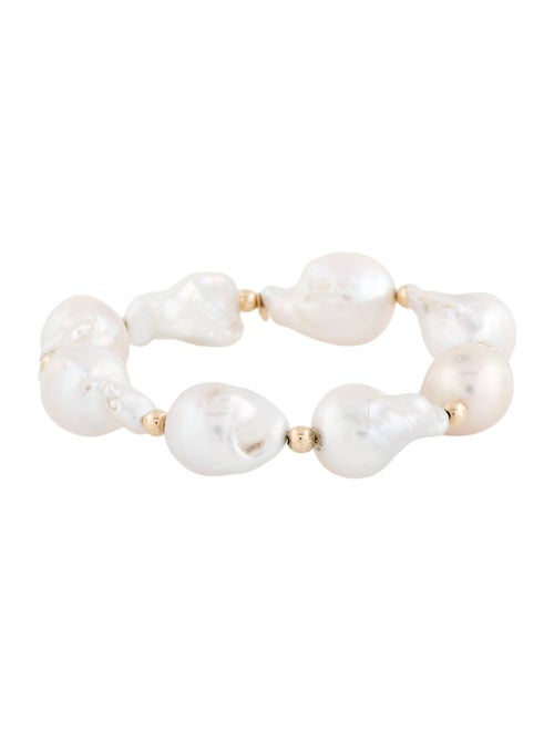 Bracelet 18K Baroque Pearl Bead Bracelet