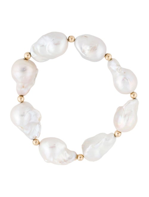 Bracelet 18K Baroque Pearl Bead Bracelet