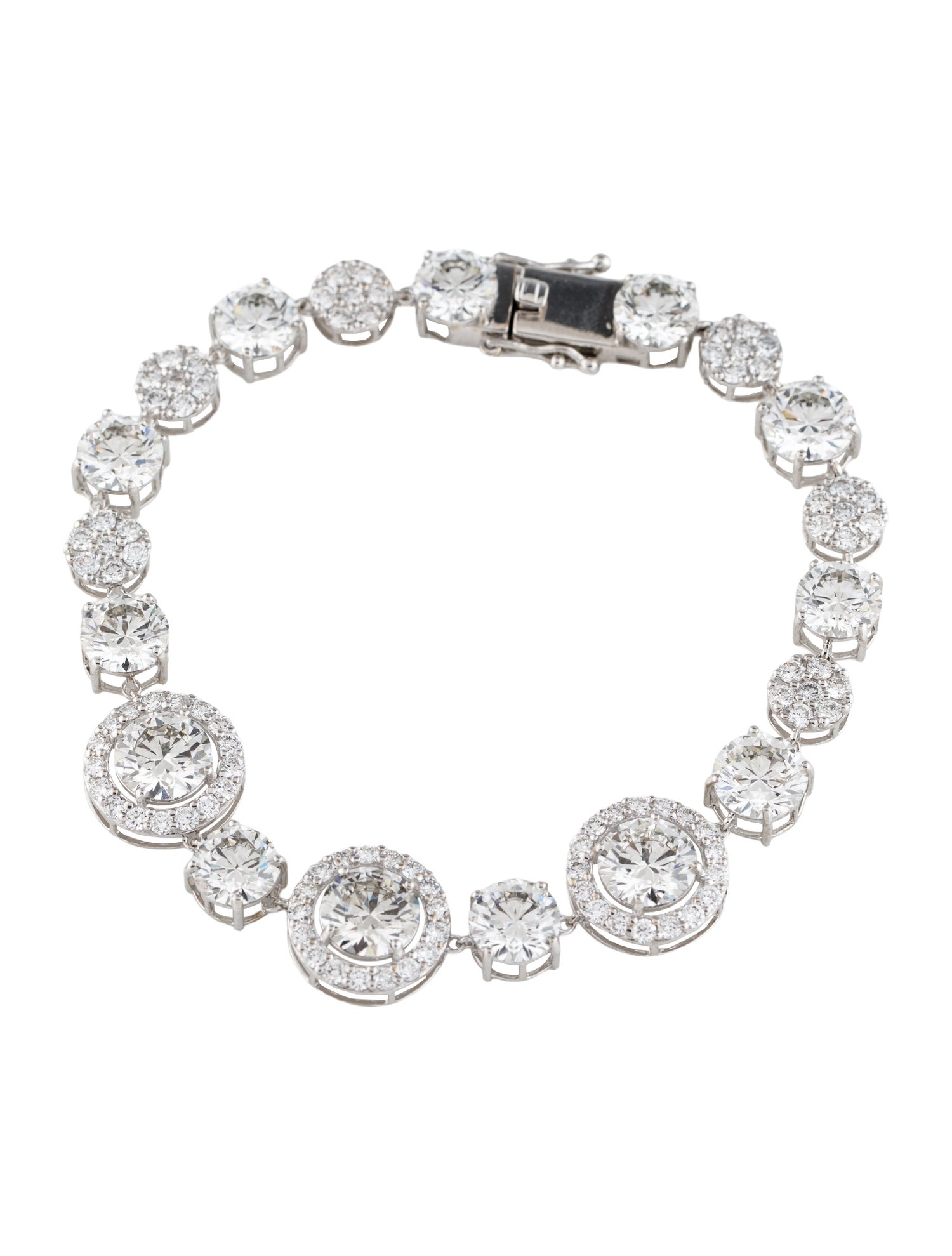 Bracelet 14K 20.11ctw Lab-Grown Diamond Round Station Bracelet