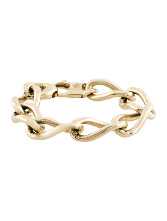 Bracelet 14K Twisted Open Curb Chain Link Bracelet