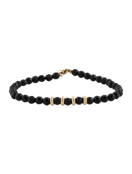 Bracelet 14K Onyx Bead Bracelet