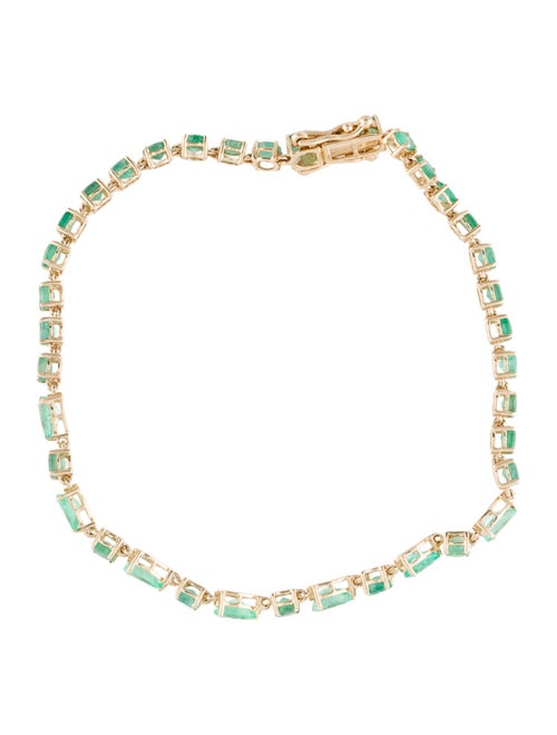 Bracelet 14K 3.35ctw Emerald Link Bracelet