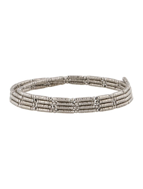 Bracelet Platinum Three Row Flexible Bangle Bracelet