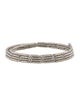 Bracelet Platinum Three Row Flexible Bangle Bracelet