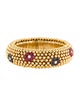 Bracelet 18K 2.81ctw Ruby, Sapphire & Diamond Beaded Bangle Bracelet