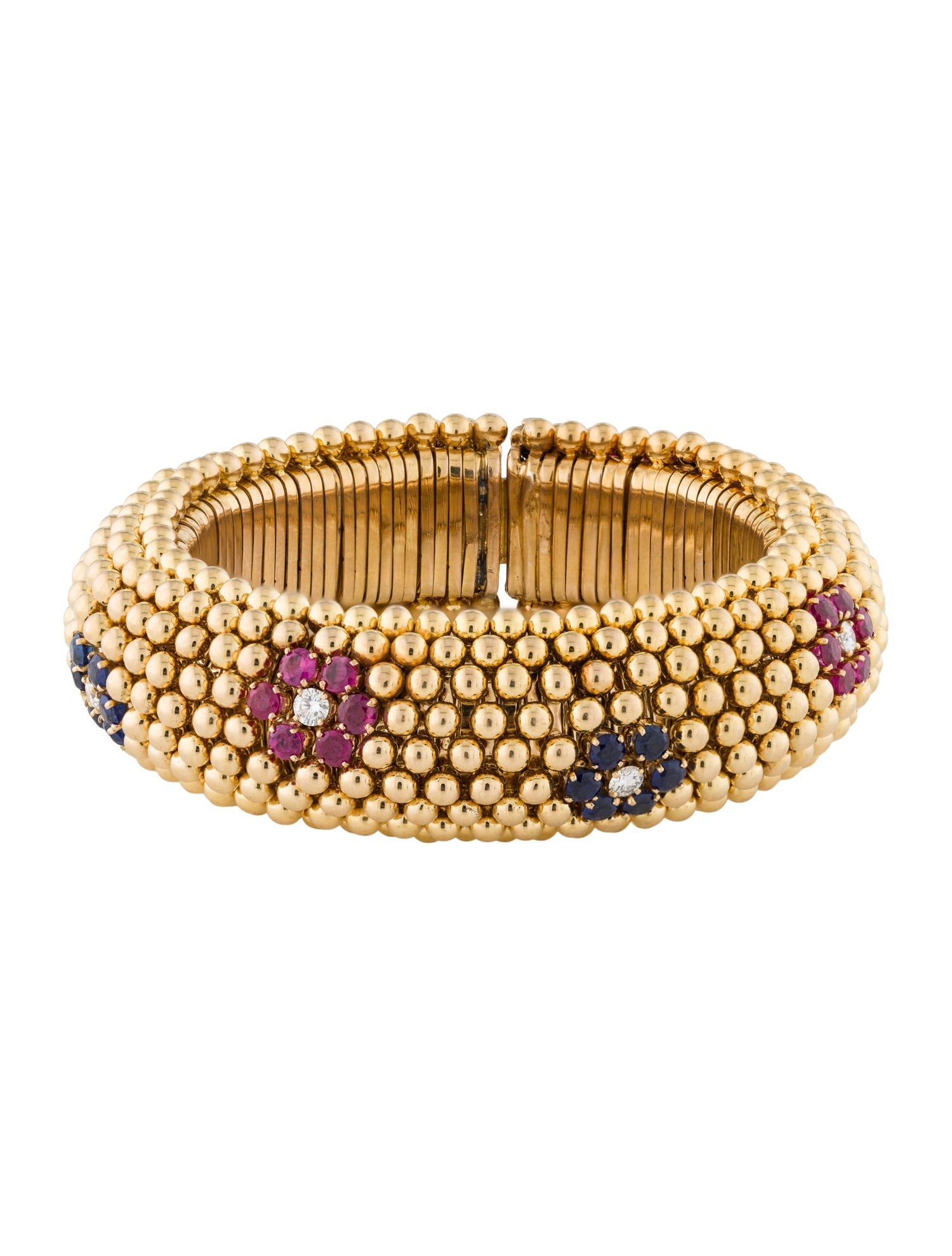 Bracelet 18K Sapphire, Ruby & Diamond