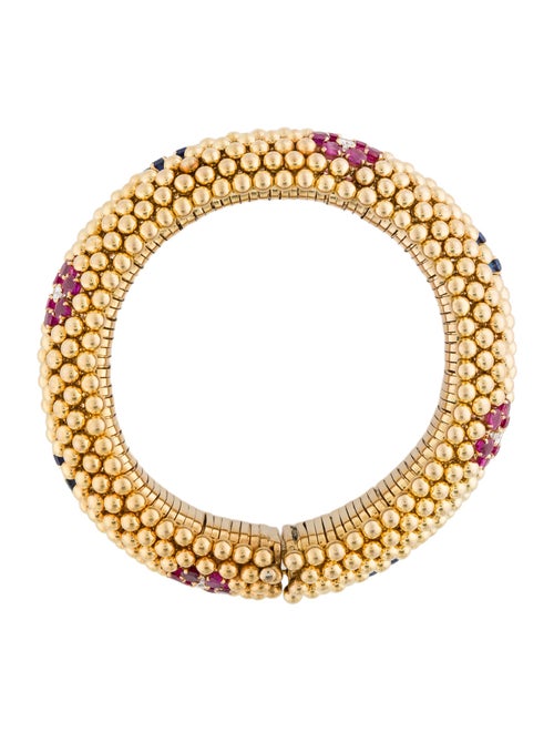 Bracelet 18K Sapphire, Ruby & Diamond Bracelet