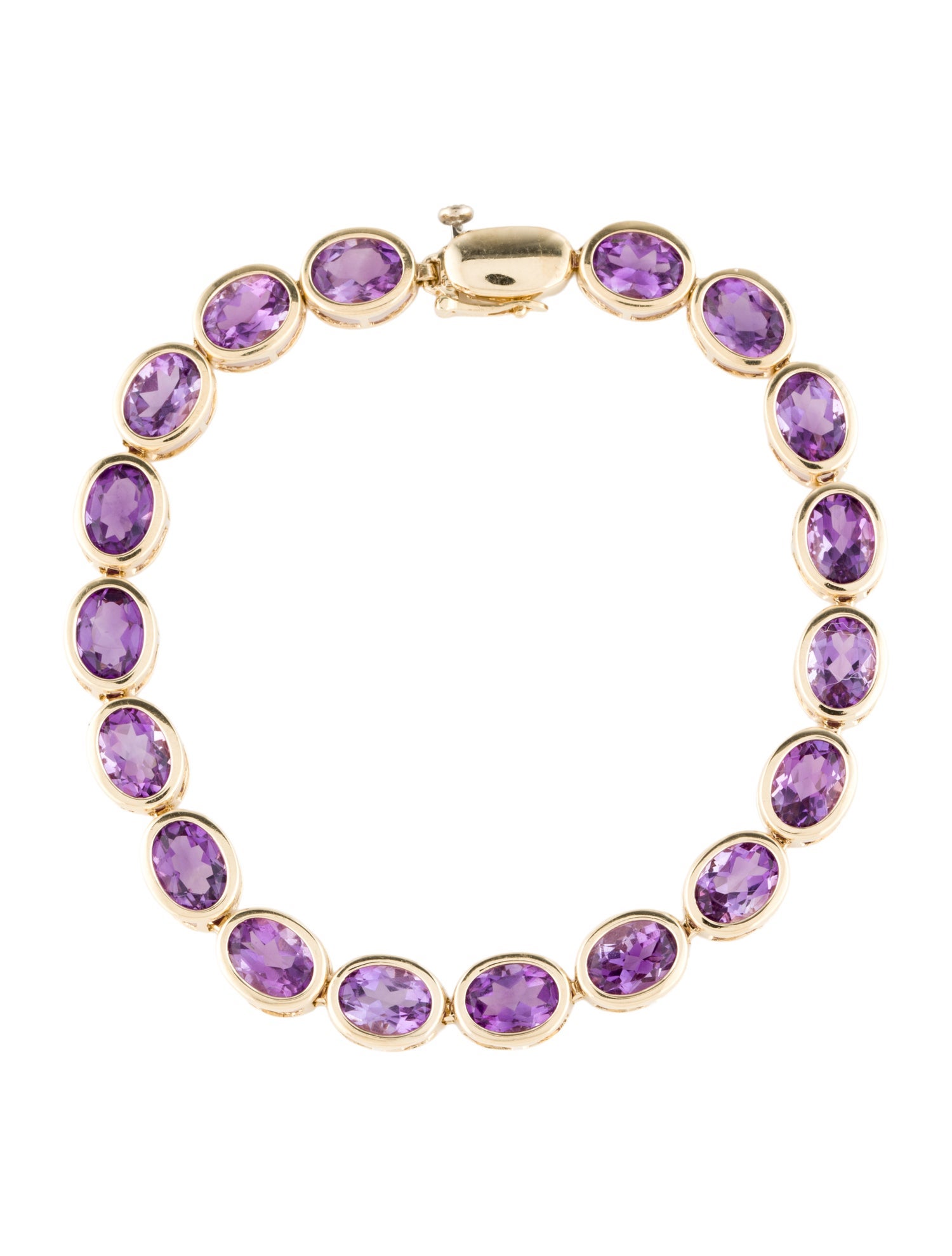 Bracelet 14K 12.52ct Amethyst Link
