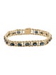 Bracelet 14K Sapphire & Diamond Rope Link