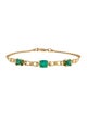 Bracelet 18K 1.13ctw Emerald Station Bracelet