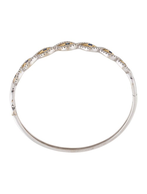 Bracelet 18K Sapphire & Diamond Hinged Bangle Bracelet