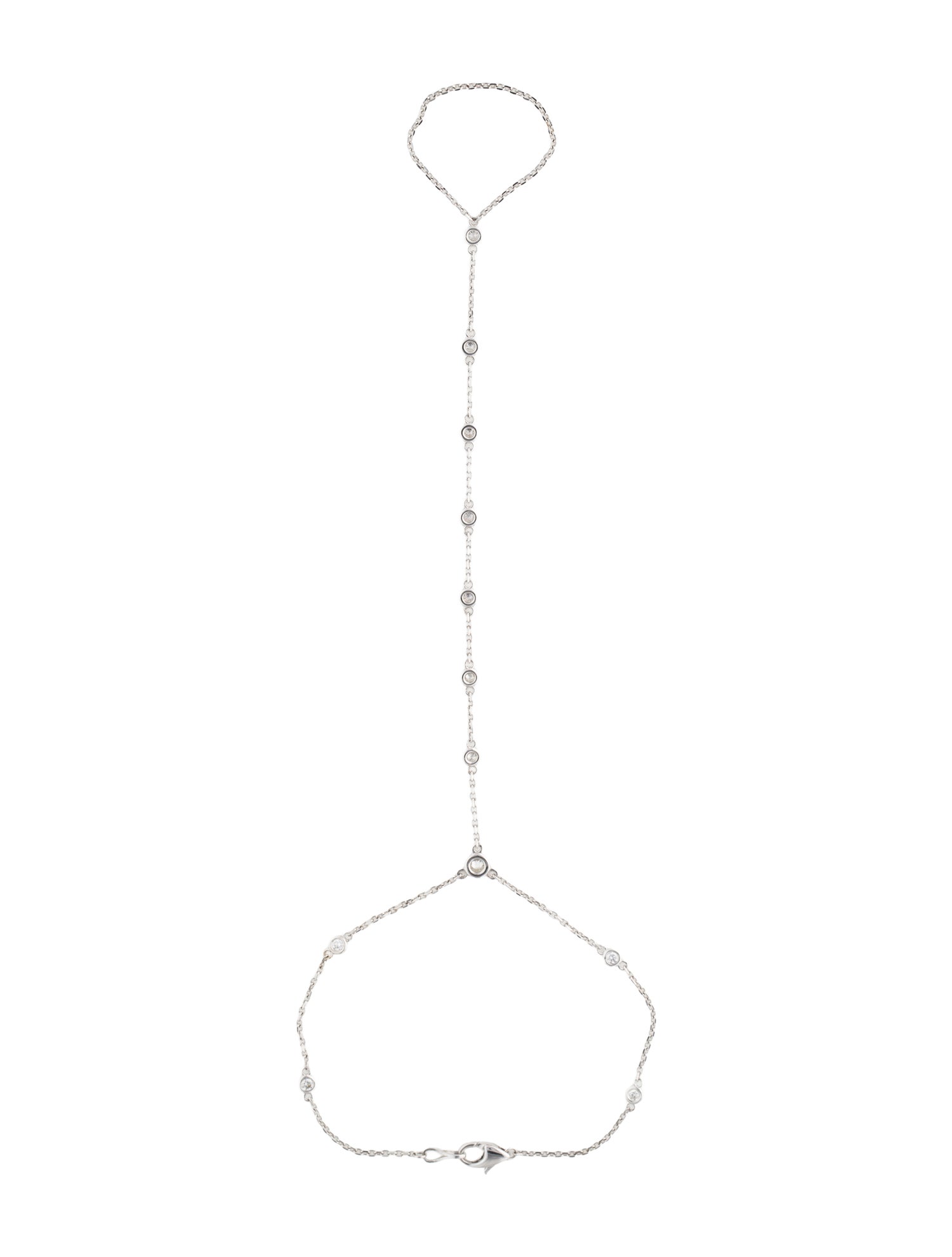 Bracelet 14K Diamond By The Yard Hand Chain