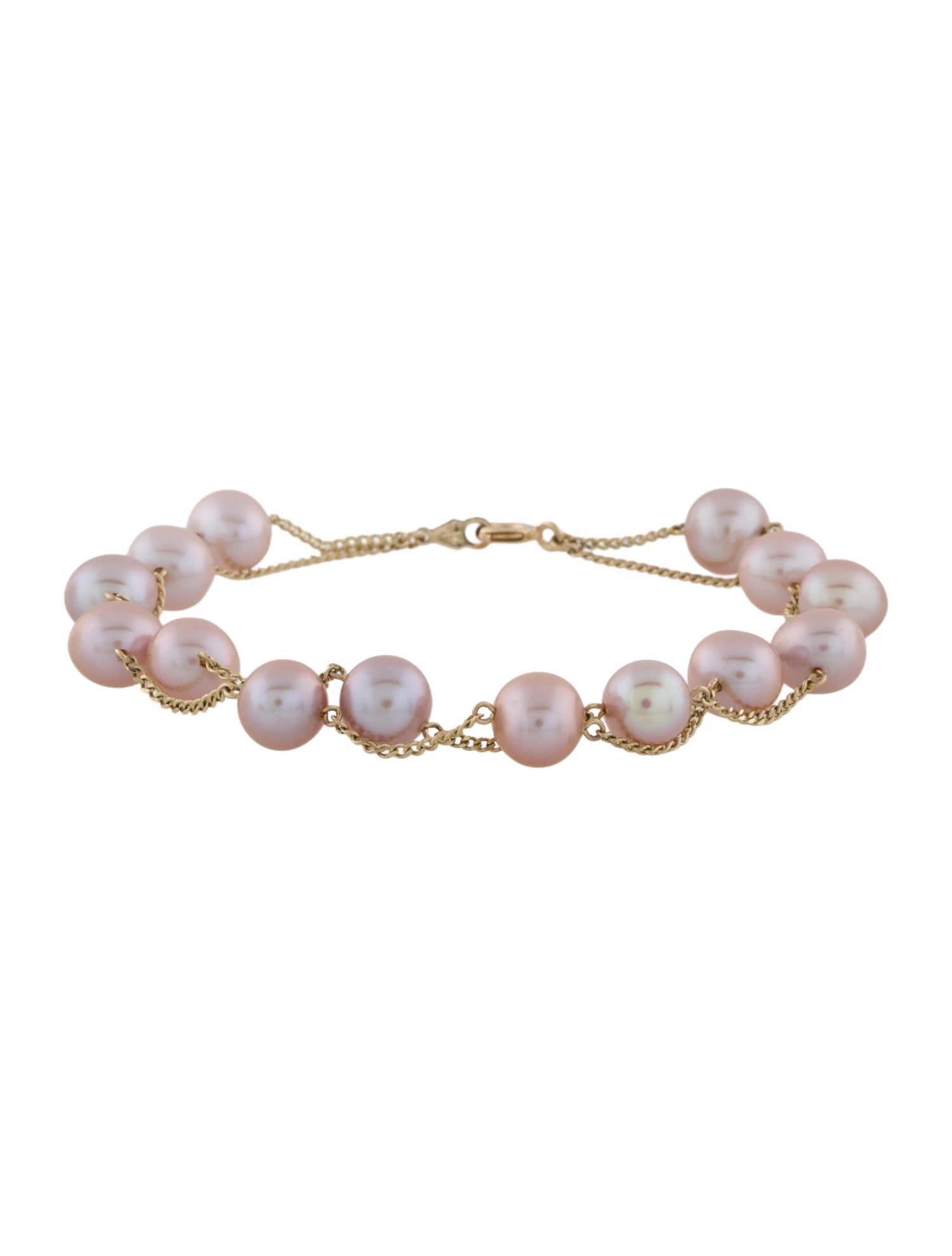 Bracelet 14K Cultured Pearl Two-Strand Station