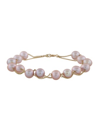 Bracelet 14K Cultured Pearl Two-Strand Station Bracelet