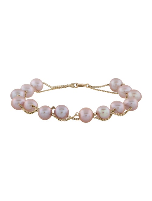 Bracelet 14K Cultured Pearl Two-Strand Station Bracelet