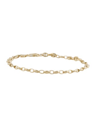 Bracelet 10K Hollow Link Chain Bracelet